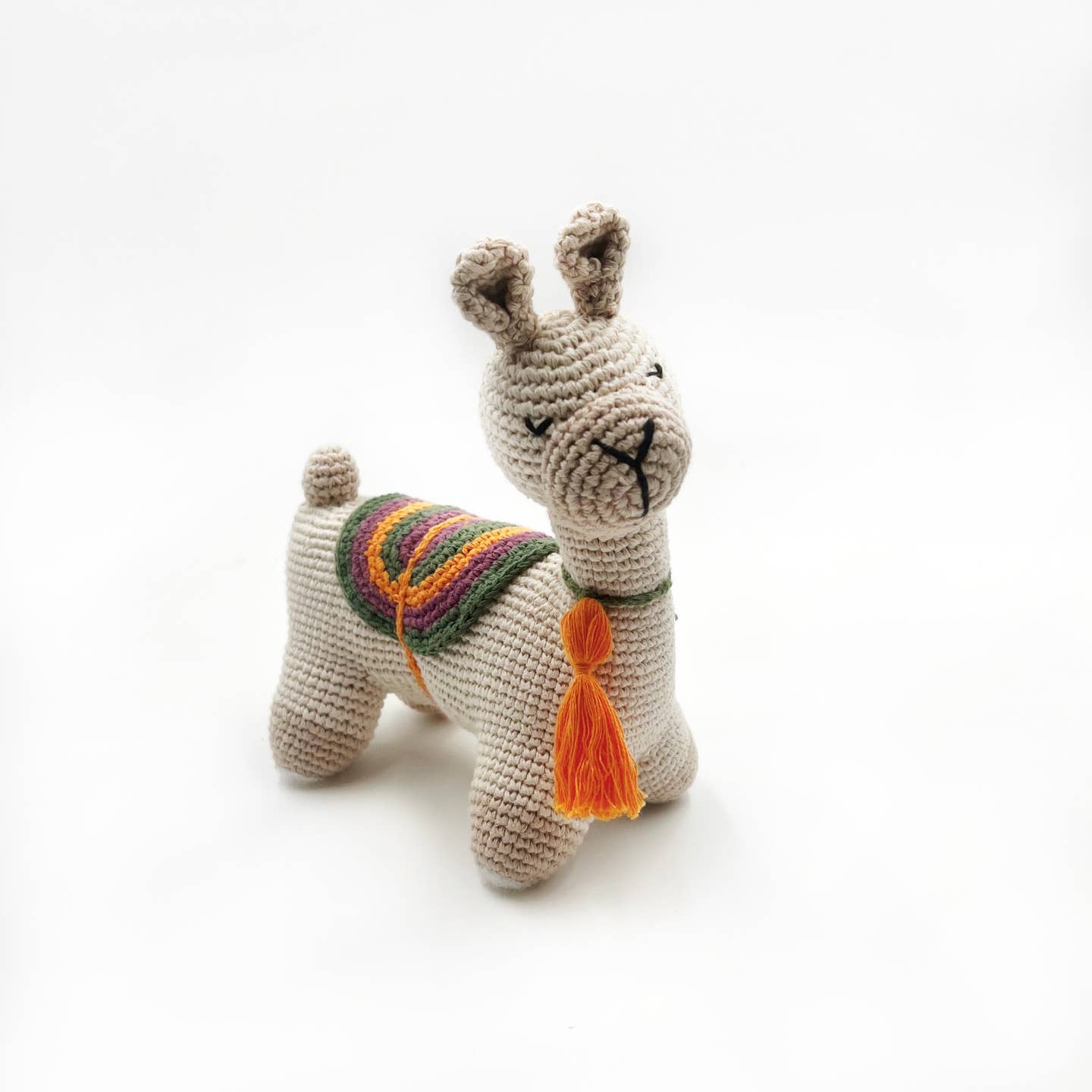 Natural Plush Llama Organic Crochet Cotton