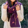 Embroidered Floral Alpaca Blend Scarf