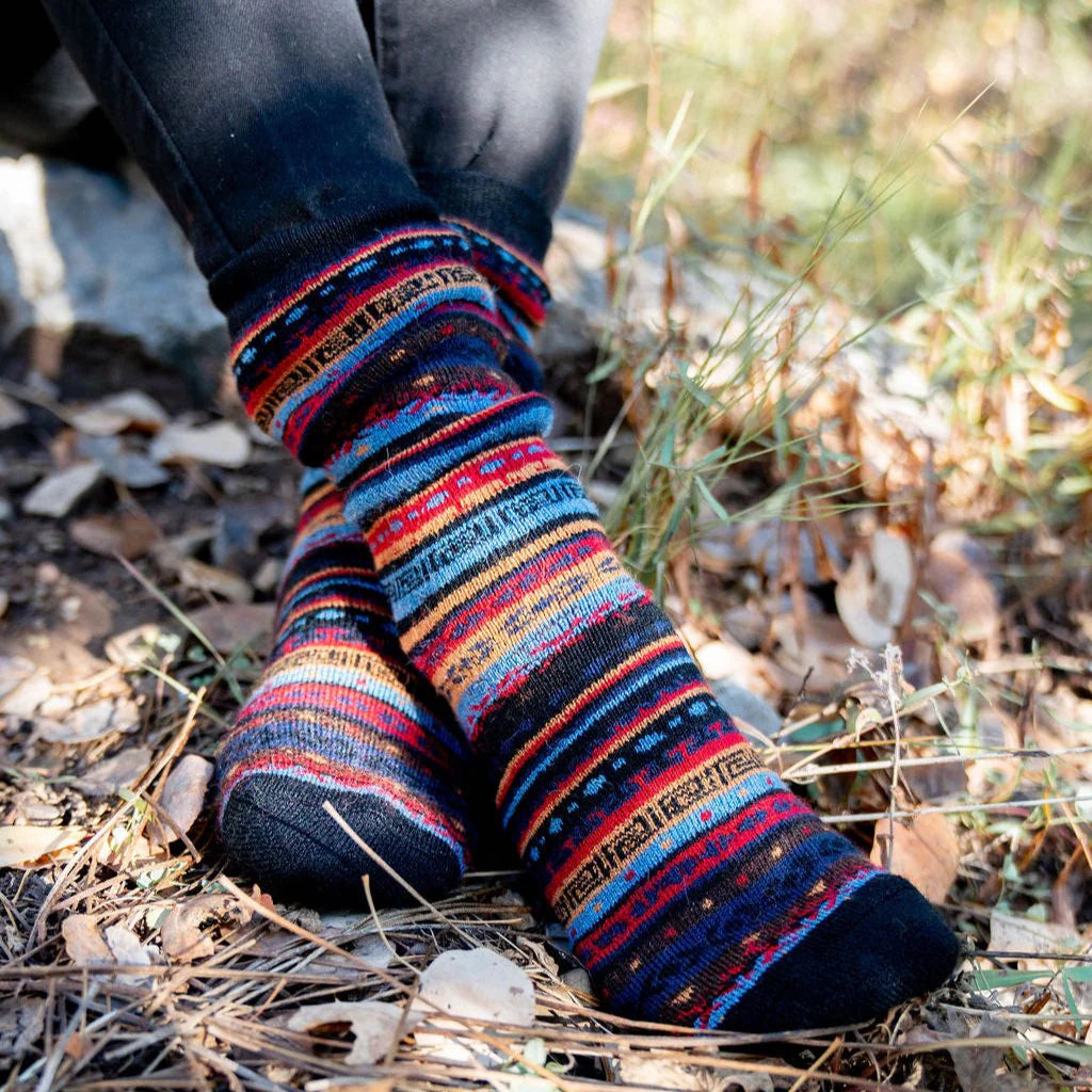 Andean Stripe Alpaca Blend Socks