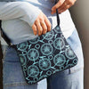 Blue Crossbody Bag with Bicycle Print