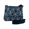 Blue Crossbody Bag with Bicycle Print