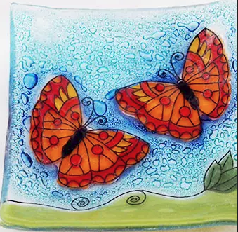 Square Fused Glass Dish - Assorted Design