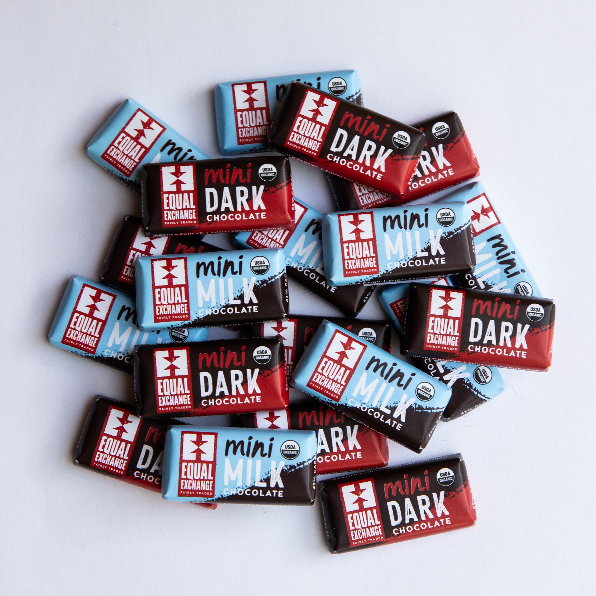 Organic Mini Chocolates Milk &amp; Dark - Bag of 20