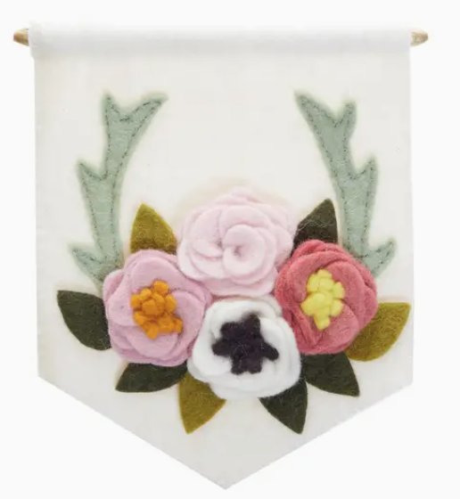 Felt Flower Banner