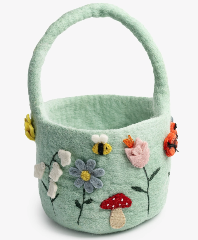 Floral Felt Basket