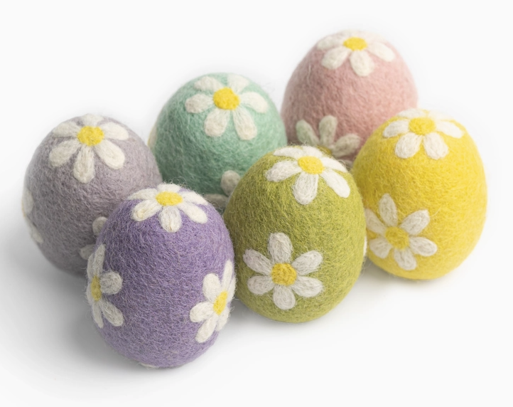 Floral Felt Egg - Assorted
