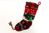 Knit Christmas Stocking with Mountain Tree Design (Red) - Made in Nepal