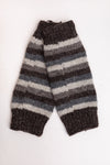 Striped Wool Legwarmers (Grey) - Made in Nepal