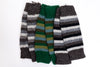Striped Wool Legwarmers (Green) - Made in Nepal