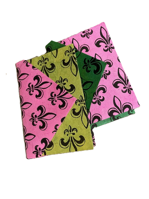 Fleur-de-Lis Handmade Paper Gift Card with Envelope, Small - Assorted