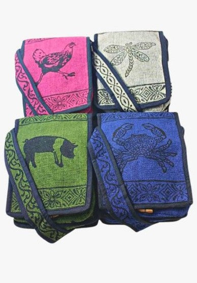 Blockprint Flap Bag, Small