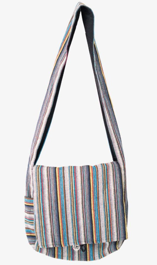 Gyari Stripe Messenger Bag (14" W x 10" H) - Assorted