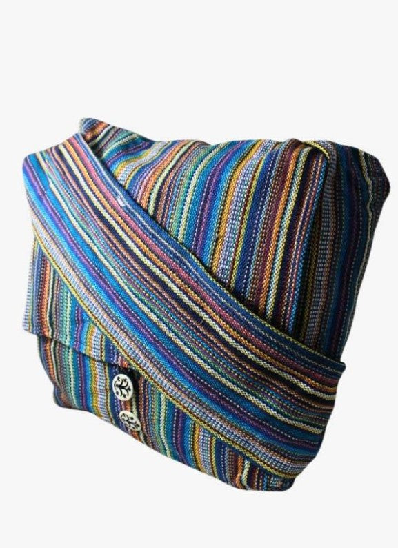 Gyari Stripe Messenger Bag (14" W x 10" H) - Assorted