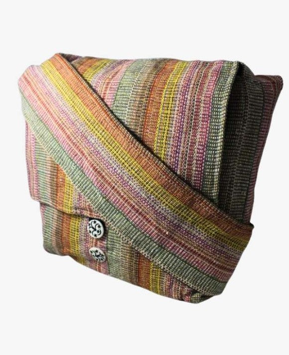 Gyari Stripe Messenger Bag (14" W x 10" H) - Assorted