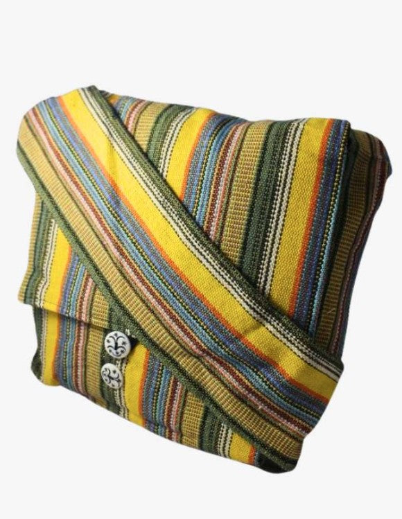 Gyari Stripe Messenger Bag (14" W x 10" H) - Assorted