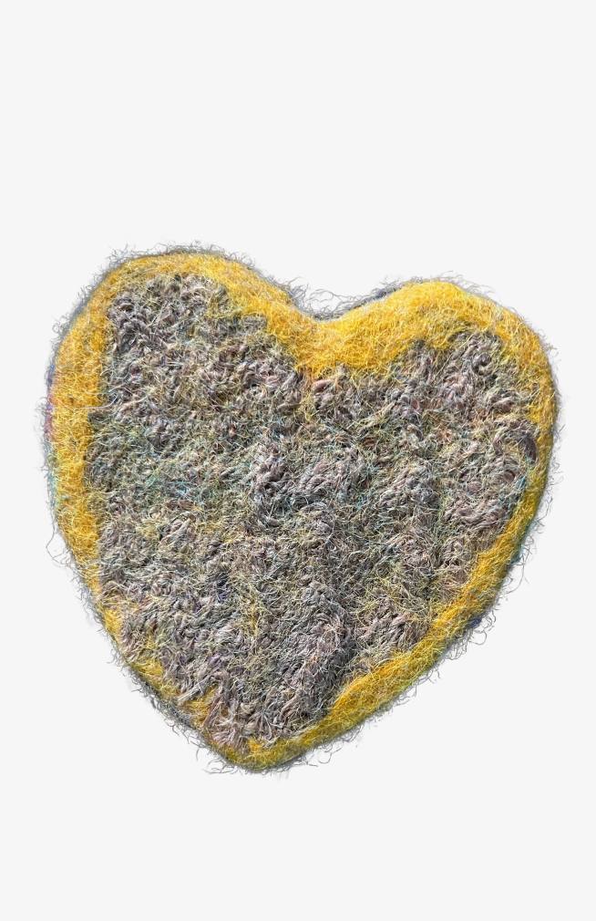 Heart-Shaped Felt Dish Scrubbers - Set of 3