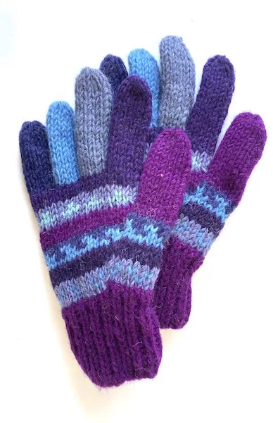 Handknit Wool Gloves - Assorted