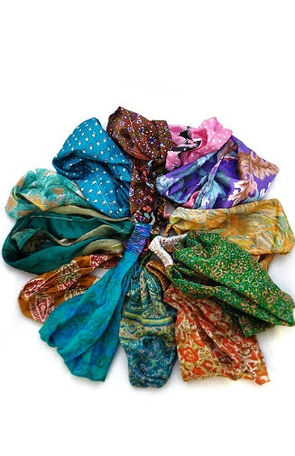 Recycled Silk Sari Headband - Assorted
