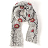Embroidered Floral Alpaca Blend Scarf