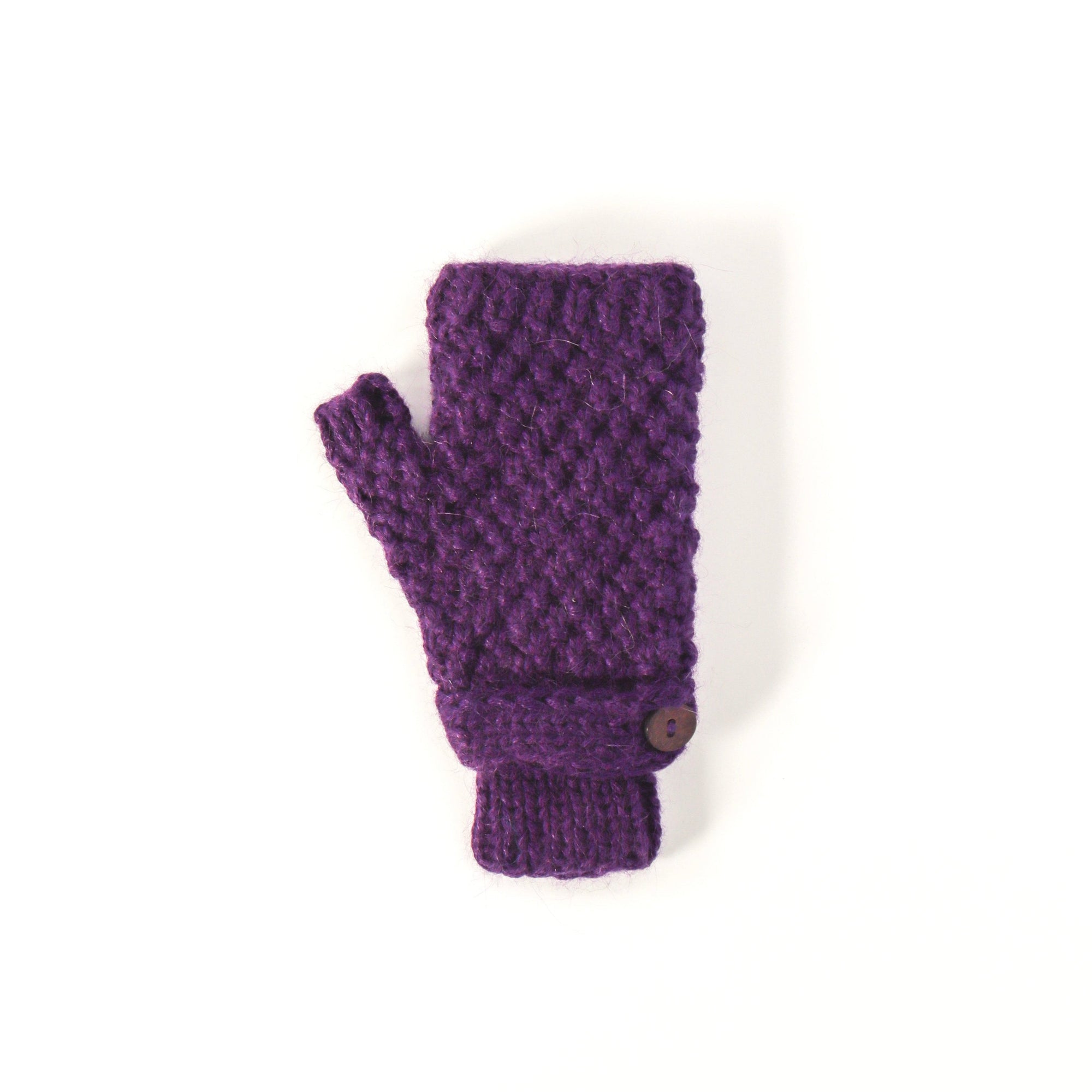 Alpaca/Acrylic Button Wristwarmer