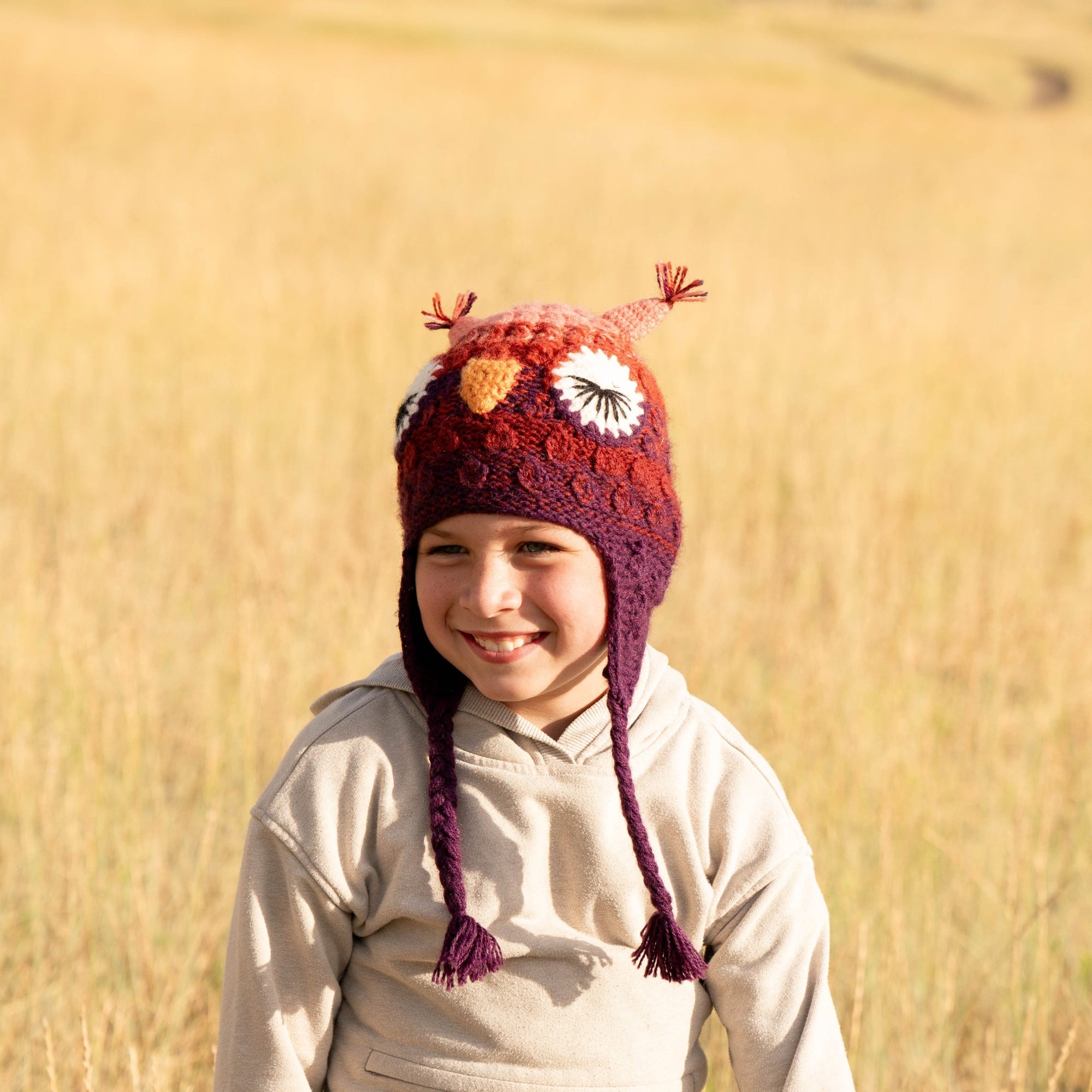 Kids Animal Alpaca/Acrylic Hat - Assorted