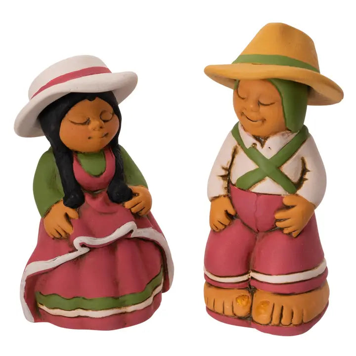 Ceramic Nativity Set with Alpacas, Small - Set of 5