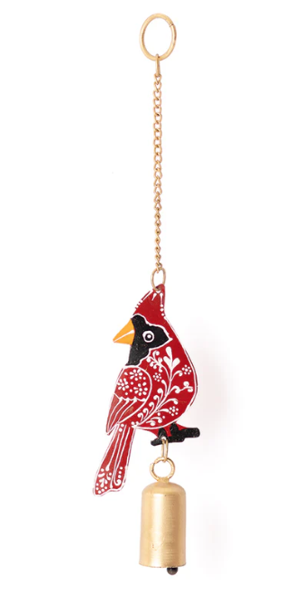 Henna Painted Cardinal Chime