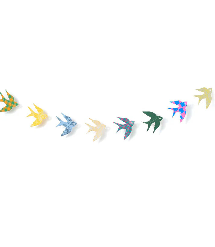 Bird Garland - Recycled Paper (84" L)