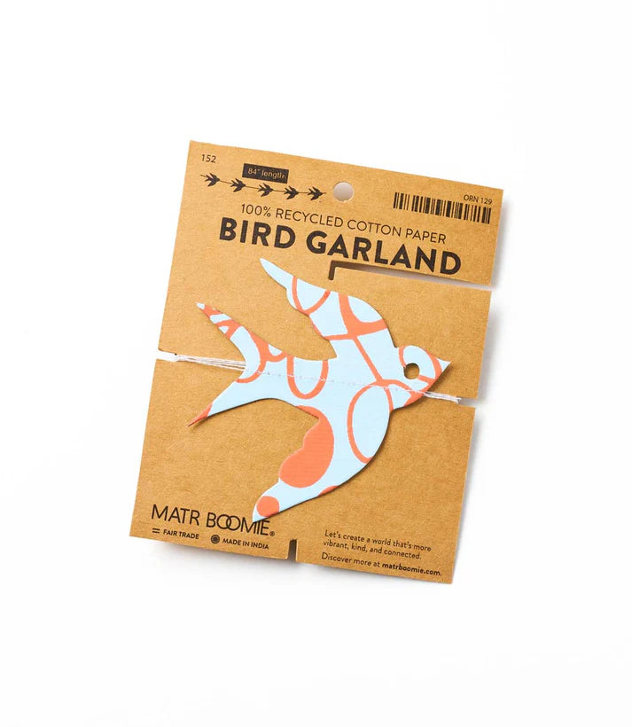 Bird Garland - Recycled Paper (84&quot; L)