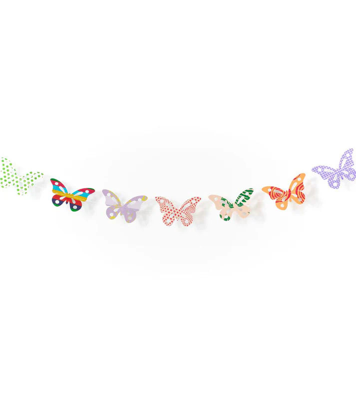 Butterfly Garland - Recycled Paper (84" L)