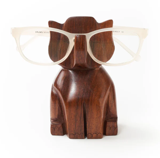 Rosewood Elephant Eyeglass Holder