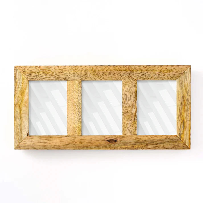 Mango Wood Triple Picture Frame