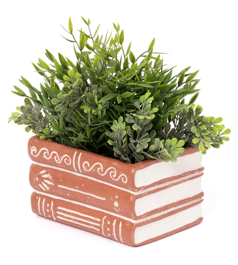 Books Terracotta Planter