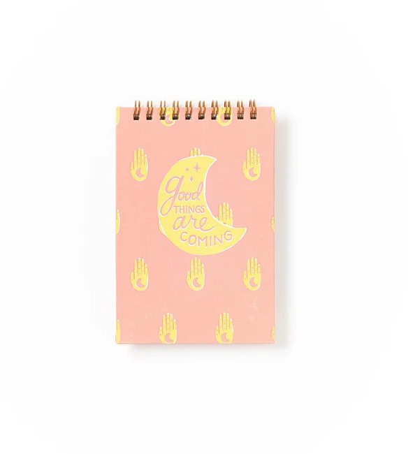 Hamsa Moon 4x6 Spiral Notebook