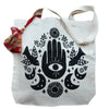 Hamsa Moon Phase Canvas Cotton Tote Bag