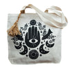 Hamsa Moon Phase Canvas Cotton Tote Bag