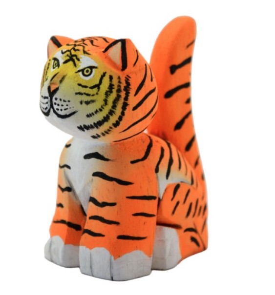 Balsa Wood Painted Tiger