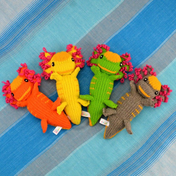 Wool Stuffed Axolotl Dandy Pal