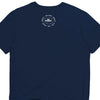 Louisville Fleur-de-Lis Women&#39;s T-Shirt Premium Cotton Navy with Short Sleeves - GOEX