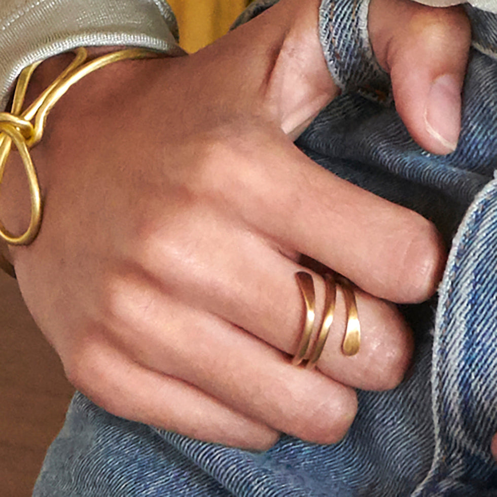 Gold Coiled Wrap Ring