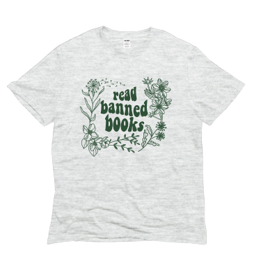 Read Banned Books T-Shirt Tri-Blend Vintage White - GOEX