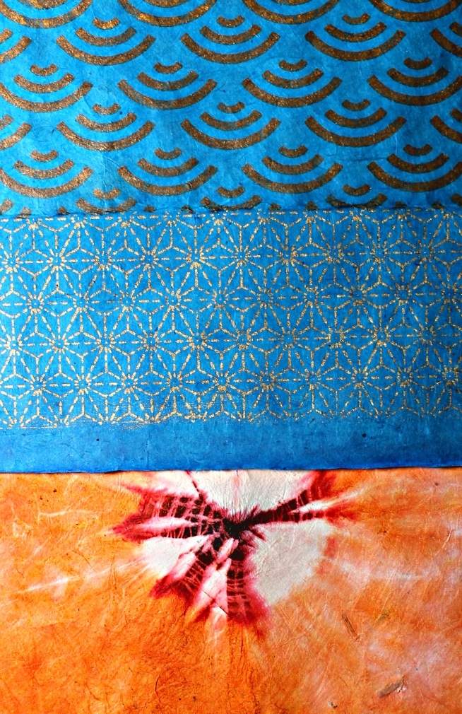 Fleur-de-Lis Handmade Lokta Dyed Wrapping Paper - Assorted