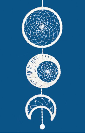 Moon Phase Wall Hanging - DZI (Meditation)