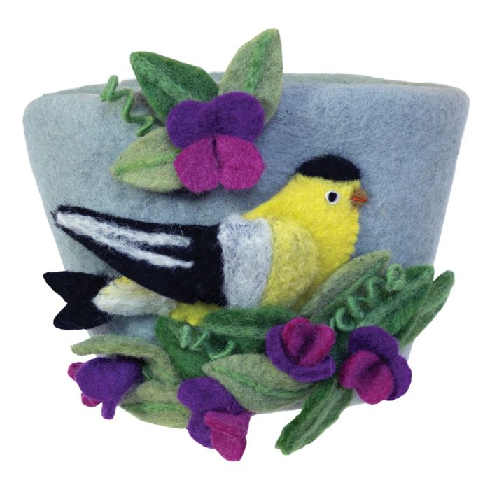 Felt Planter - Sweetpea Goldfinch