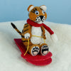 Sledding Tiger Felt Ornament