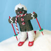 Skiing Gingerbread Pal Felt Ornament