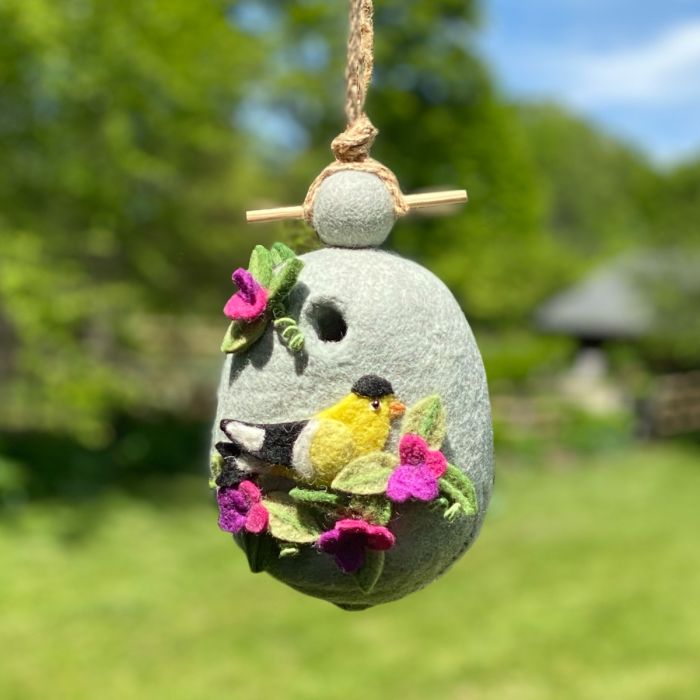 Goldfinch Felt Birdhouse