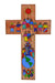 Painted Wood Children/Jesus/World Cross (6" )