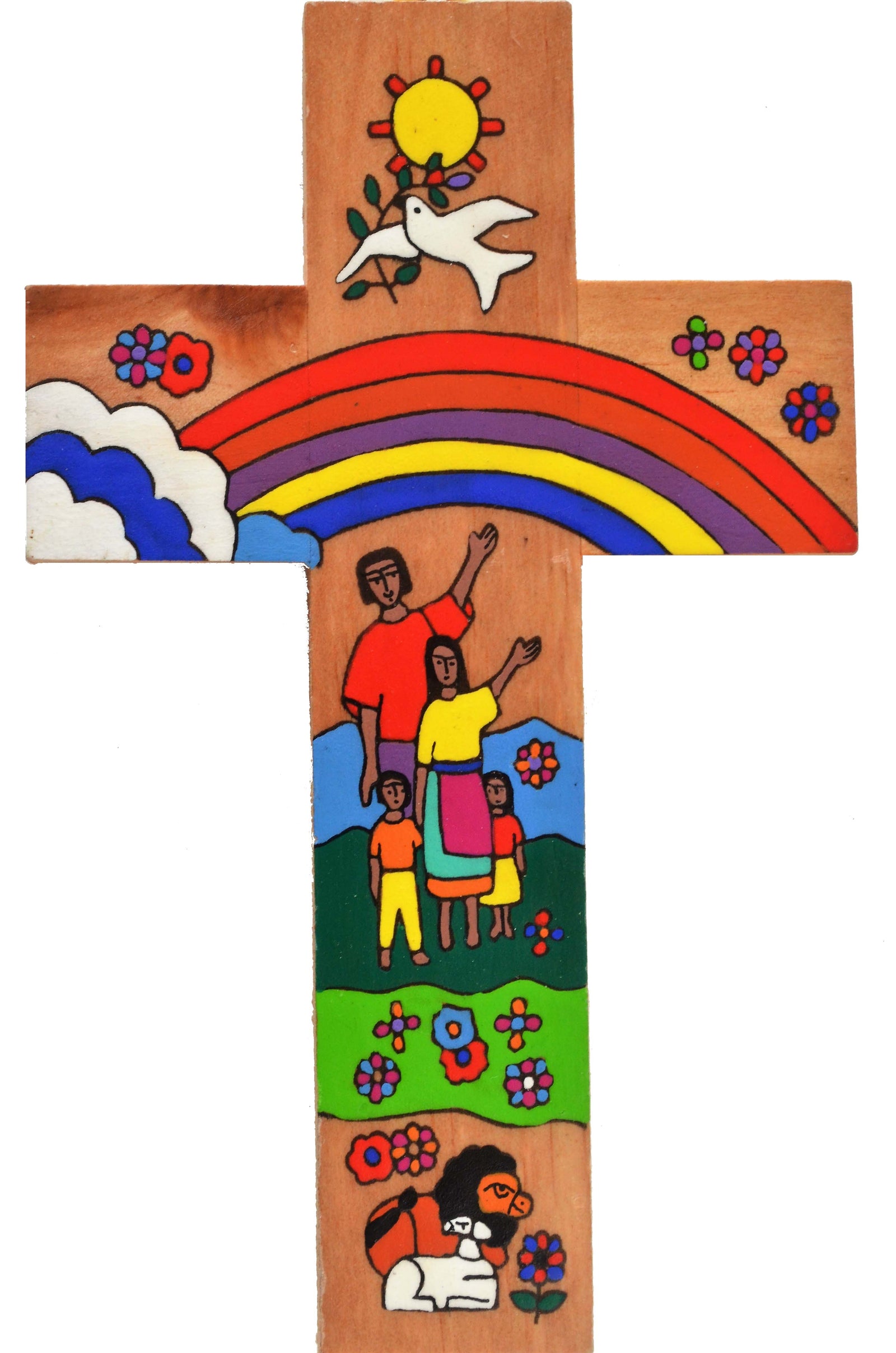 Rainbow Family Cross (7")