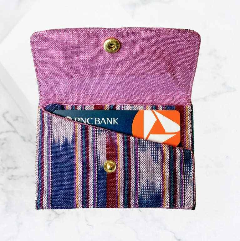 Guatemalan Card Wallet with Snap - Assorted